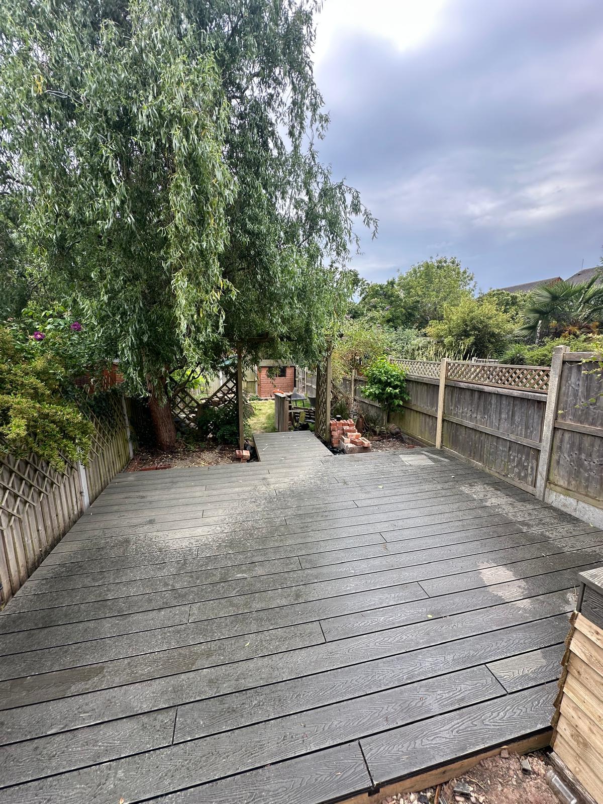 Large Raised Garden Decking