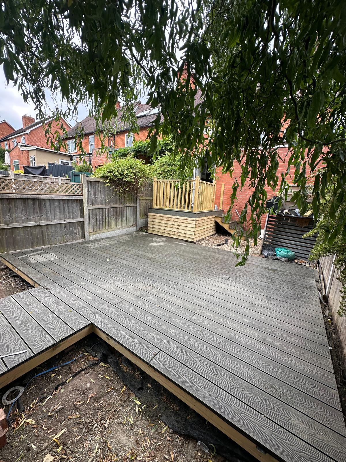 Raised Timber Garden Decking
